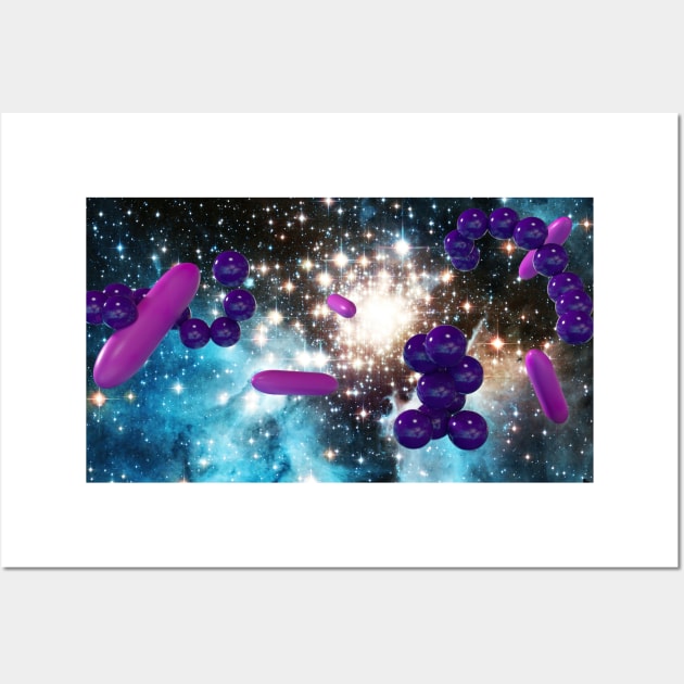 Bacteria In Space Wall Art by KeeganCreations